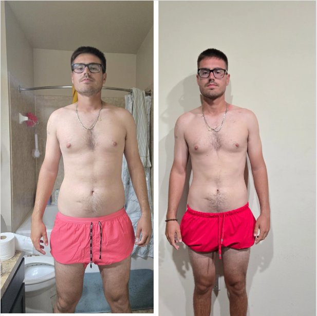 Transformação de Caio: antes e depois